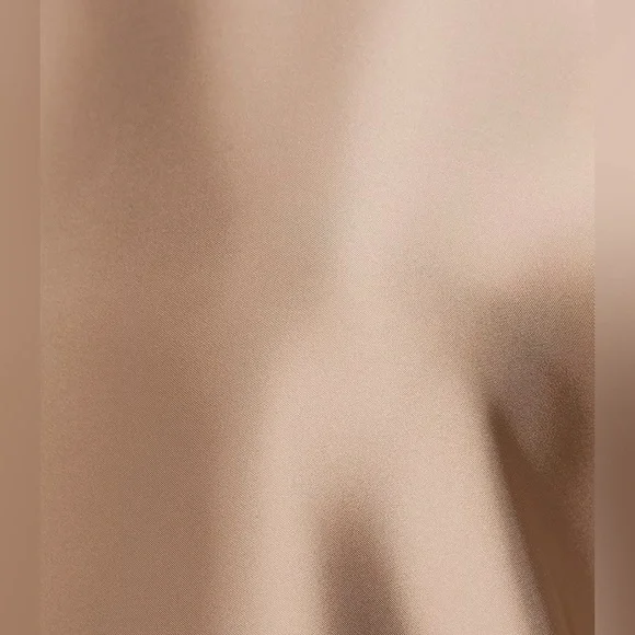 Antonio Melani Blyss Drapey Satin Boat Neck Long Sleeve Champagne Blouse Size L - Picture 4 of 10